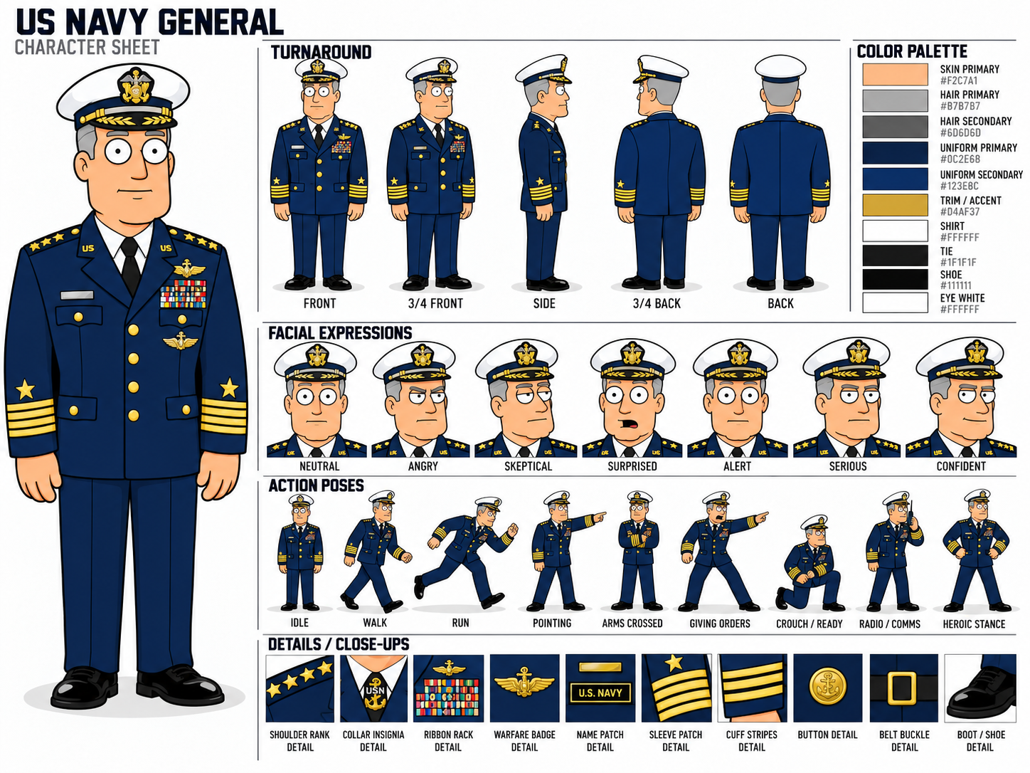 US Navy General character sheet 2