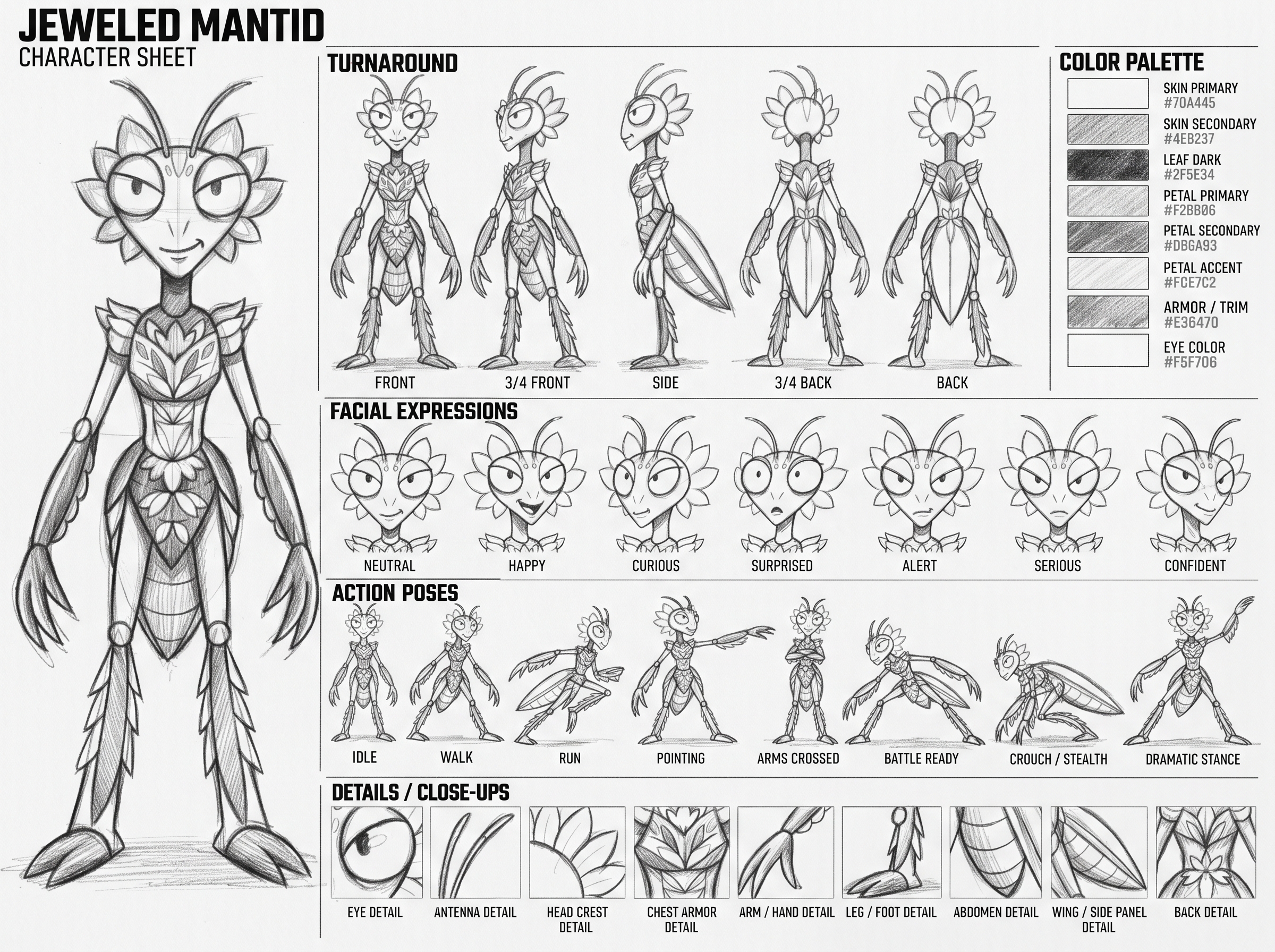 Jeweled Mantid character sheet 3